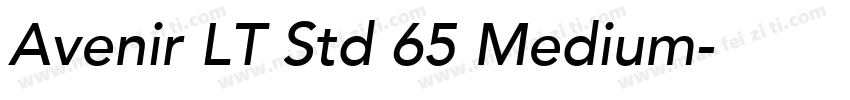 Avenir LT Std 65 Medium字体转换